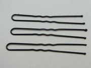 Black Wavy U Comb Bobby Pins Grips Hair Barrette Clip - 70mm